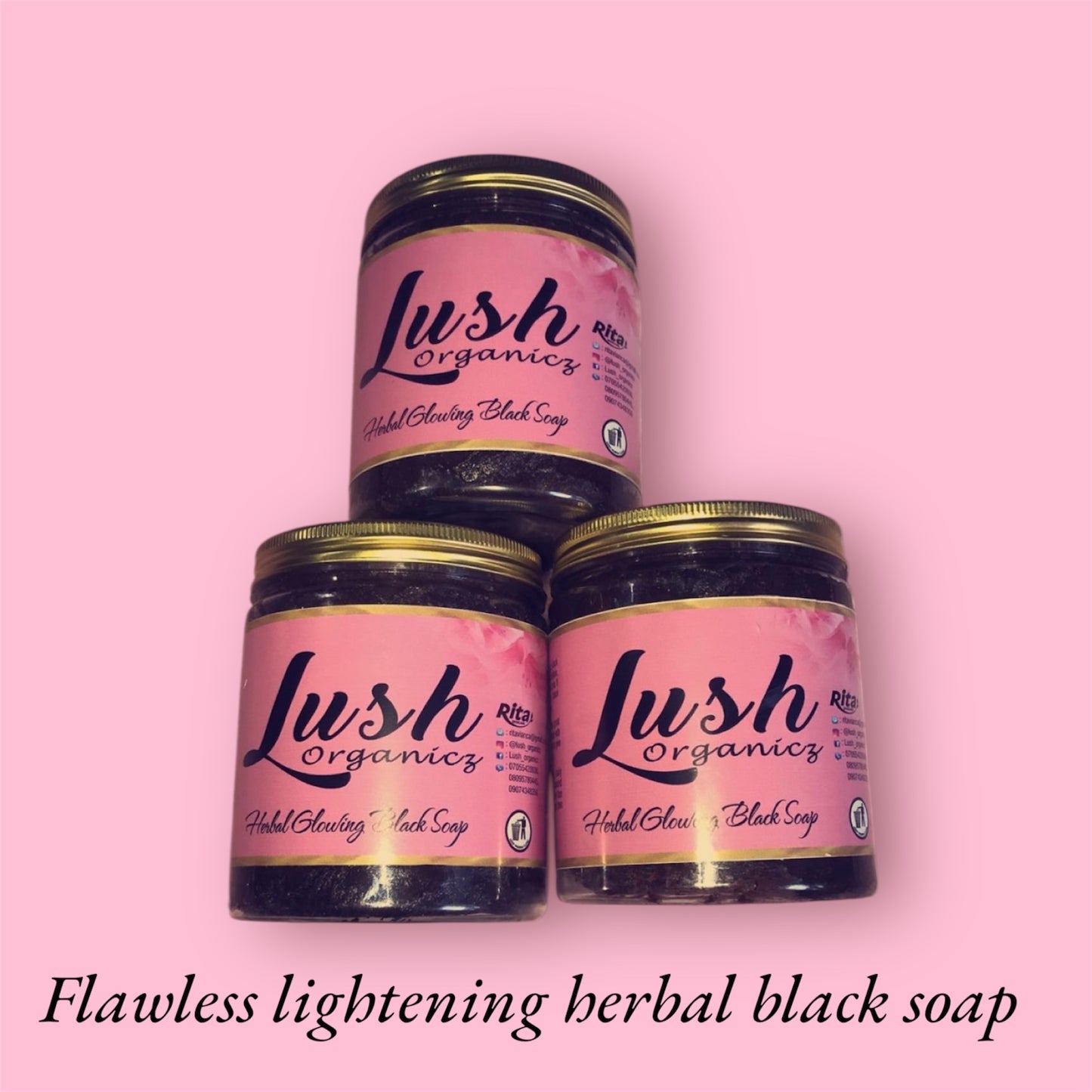 Flawless lightening herbal black soap