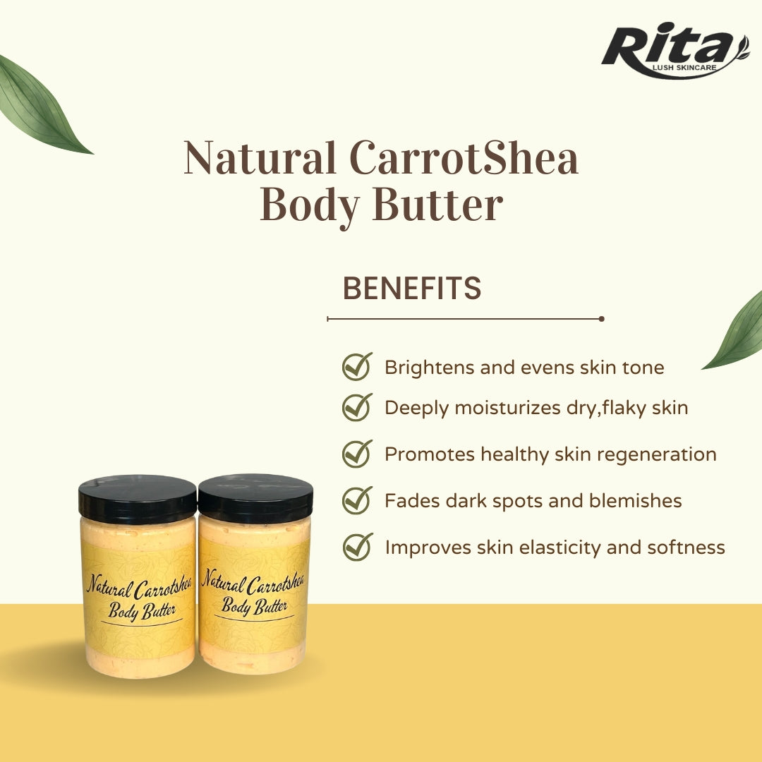 Natural carrotshea body butter