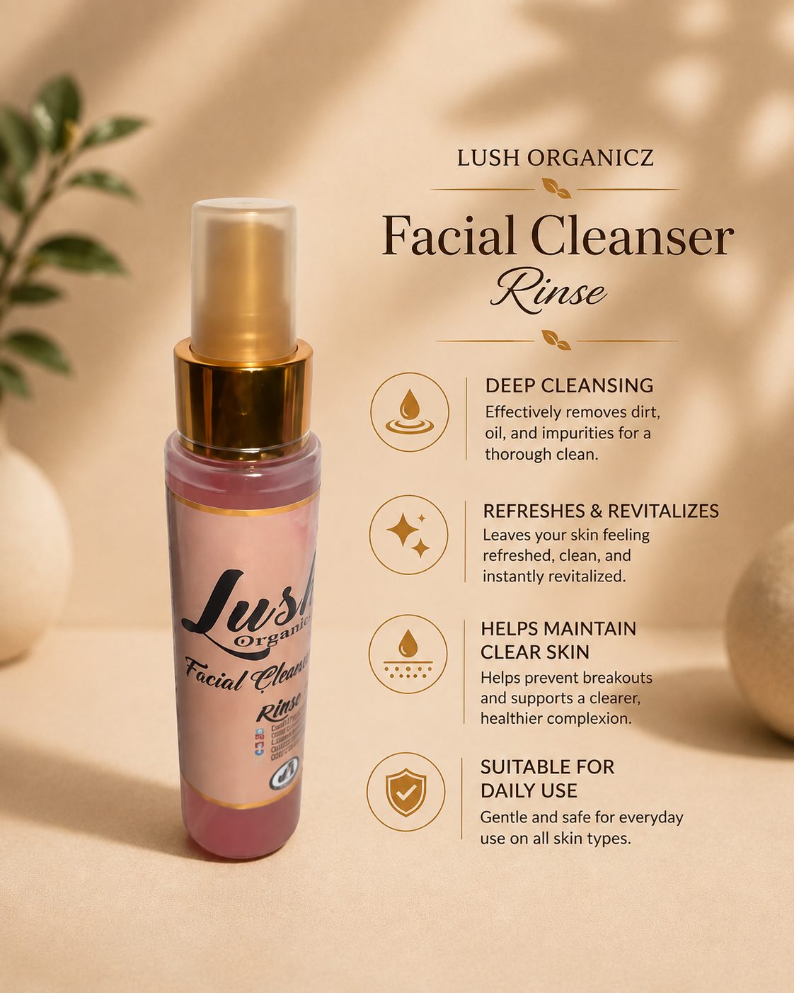Caramel Facial Cleanser Rinse