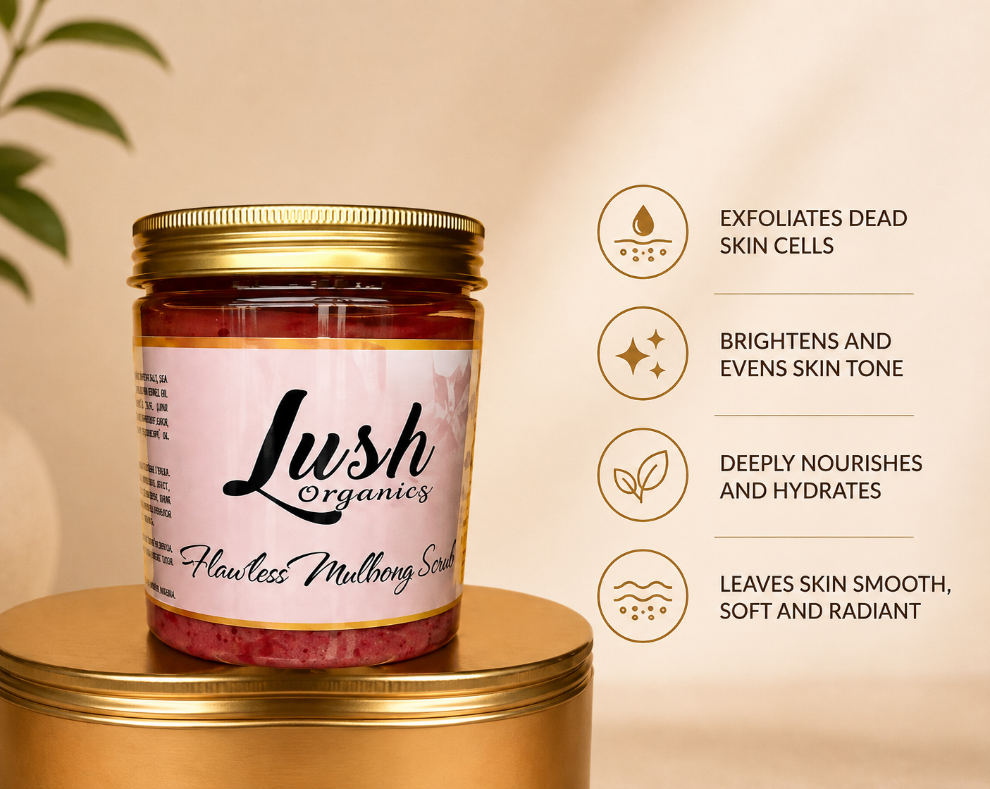 Caramel Flawless Mulberry Brightening Body Scrub