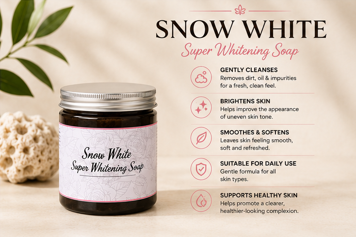 Snow White Super Whitening Soap 300ml | Brightening Cleansing Soap