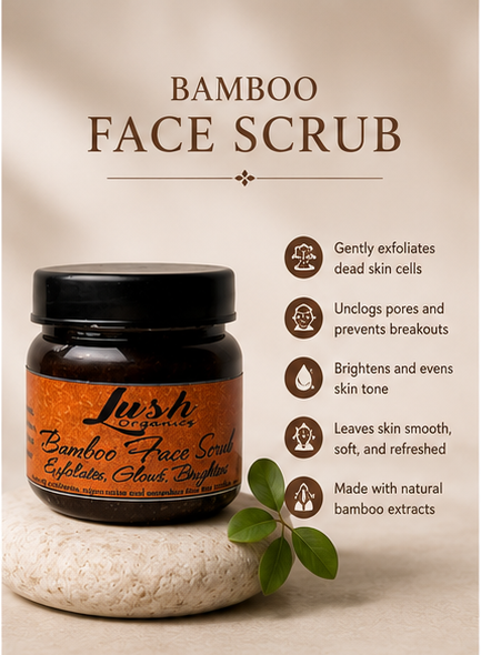 Bamboo Face Scrub 100ml | Gentle Exfoliating Face Scrub